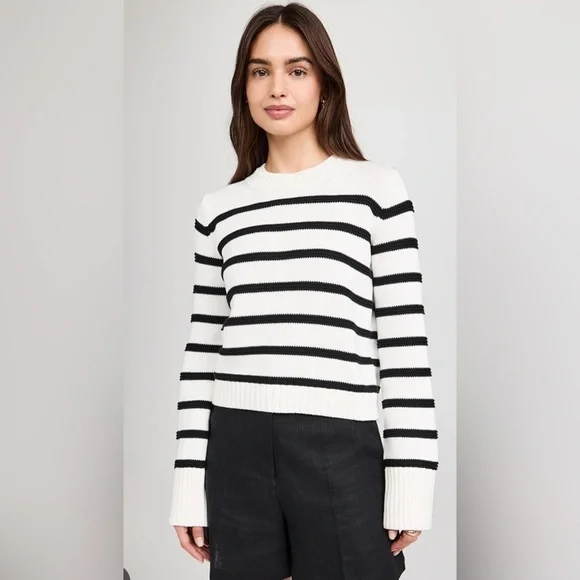 La Ligne Jill Sweater white/black stripe size medium - Picture 1 of 10